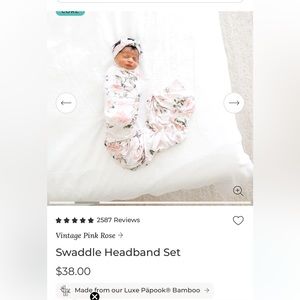 Posh Peanut Swaddle and Headwrap Set